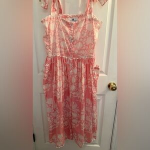 Lovely Pink Floral Women's Dress